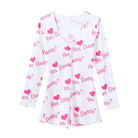 Yes Daddy Long - Sleeve Romper in Black and White - Cosparty