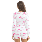 Yes Daddy Long - Sleeve Romper in Black and White - Cosparty