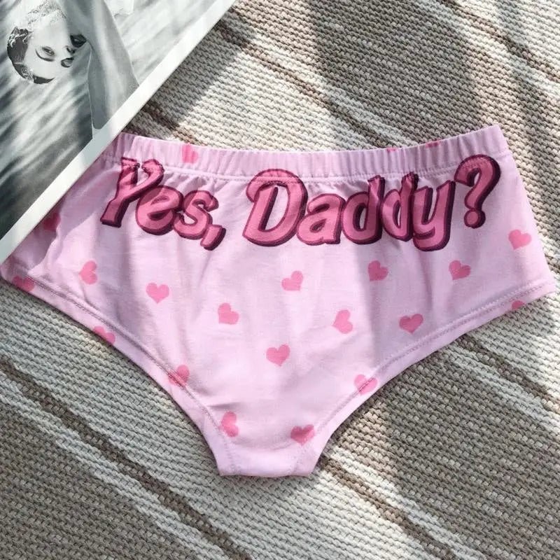 Yes Daddy Pastel Pink Polkadot Heart Panties - Cosparty