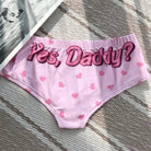 Yes Daddy Pastel Pink Polkadot Heart Panties - Cosparty