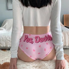 Yes Daddy Pastel Pink Polkadot Heart Panties - Cosparty
