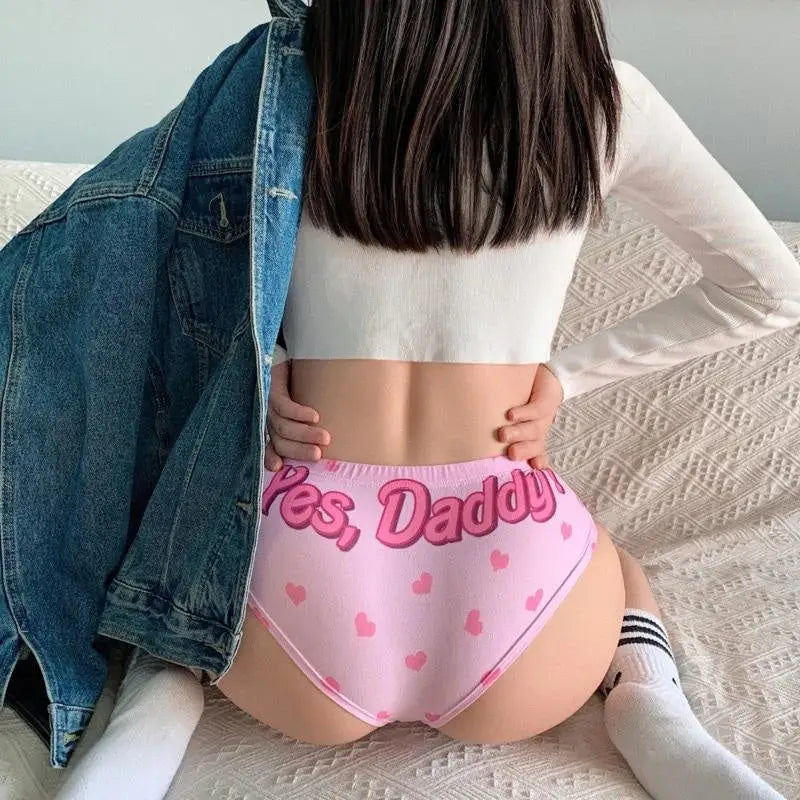 Yes Daddy Pastel Pink Polkadot Heart Panties - panties