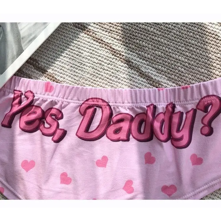 Yes Daddy Pastel Pink Polkadot Heart Panties - panties