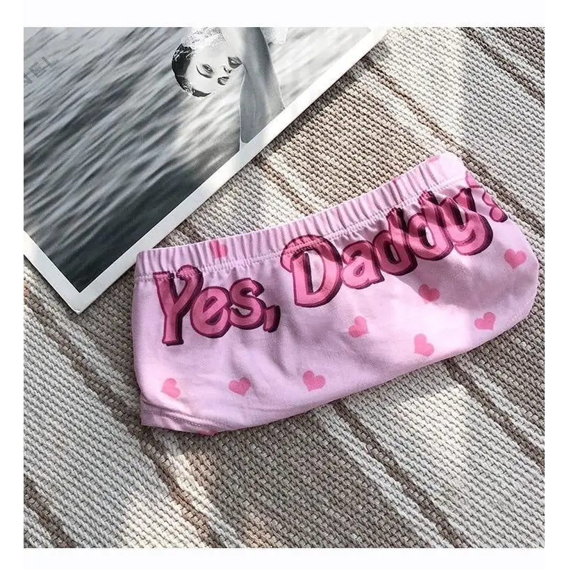 Yes Daddy Pastel Pink Polkadot Heart Panties - panties