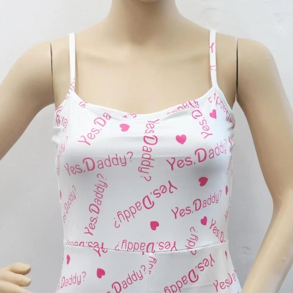 Yes Daddy Tank Top Bum - Flap Romper in Black or White - Cosparty