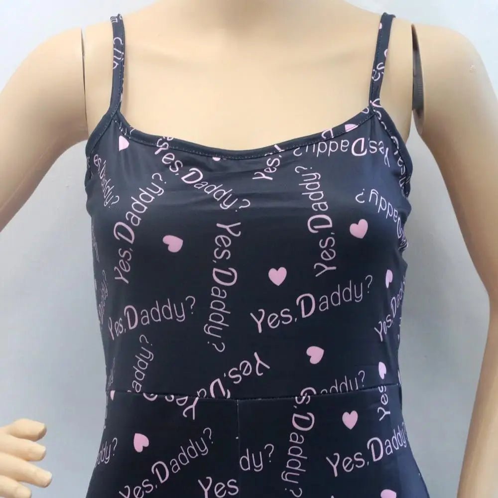 Yes Daddy Tank Top Bum - Flap Romper in Black or White - Cosparty