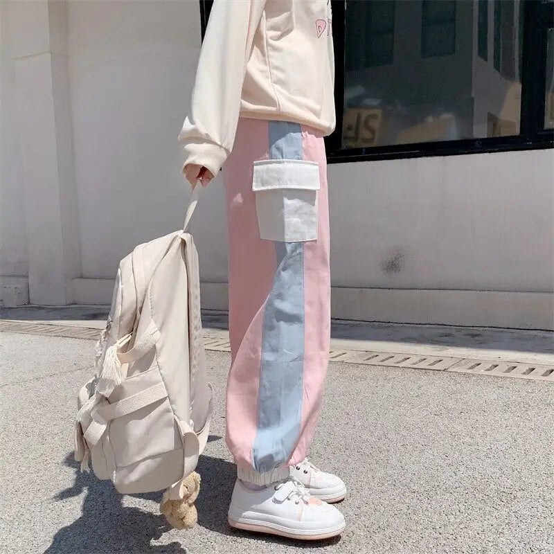 Yummy Bunny Cargo Joggers in Playful Pastel Colors - Cosparty